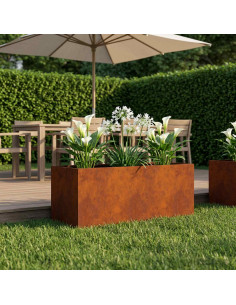 Vaso da giardino Ruggine 80 x 40 x 40 cm Acciaio Corten