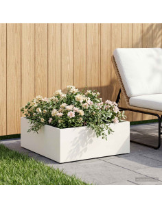 Vaso da giardino Bianco 60 x 60 x 20 cm