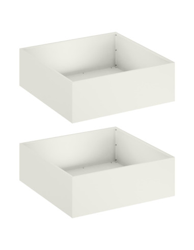 Vaso da giardino 2 pz Bianco 60 x 60 x 20 cm