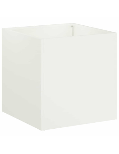 Vaso da giardino 2 pz Bianco 25 x 25 x 25 cm