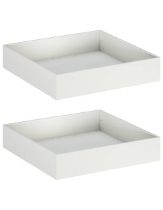 Vaso da giardino 2 pz Bianco 80 x 80 x 20 cm 2