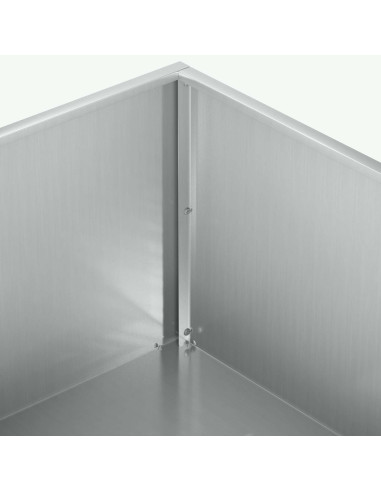 Vaso da giardino Argento 60 x 60 x 20 cm Acciaio zincato