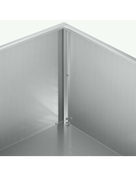 Vaso da giardino Argento 60 x 60 x 20 cm Acciaio zincato