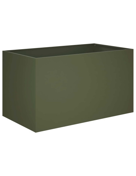 Vaso da giardino 2 pz Verde Oliva 100 x 50 x 50 cm
