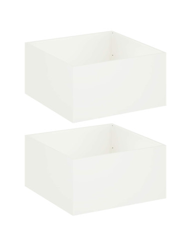 Vaso da giardino 2 pz Bianco 100 x 100 x 40 cm