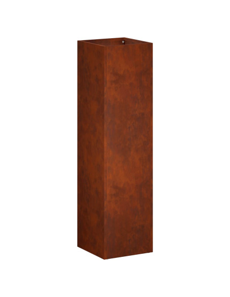 Vaso da giardino 2 pz Ruggine 20 x 20 x 75 cm Acciaio Corten