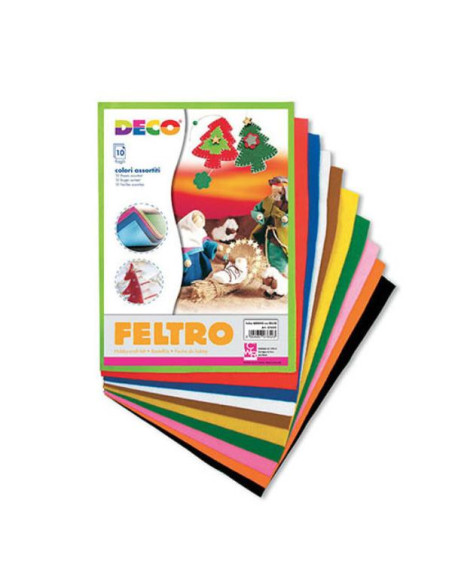 FELTRO ADESIVO ASS. 21X30CM 10FG