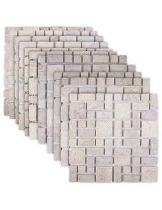 Piastrelle Mosaico Crema 30 x 30 cm Marmo