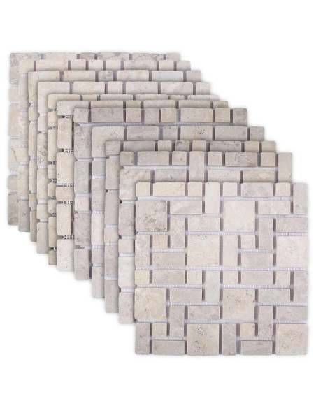 Piastrelle Mosaico Crema 30 x 30 cm Marmo