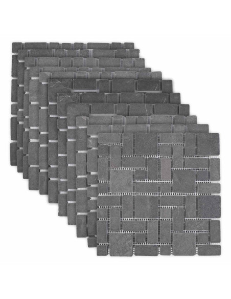 Piastrelle Mosaico Grigio 30 x 30 cm Marmo