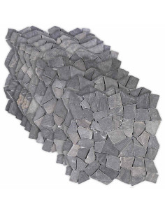 Piastrelle Mosaico Grigio Scuro 30 x 30 cm Marmo