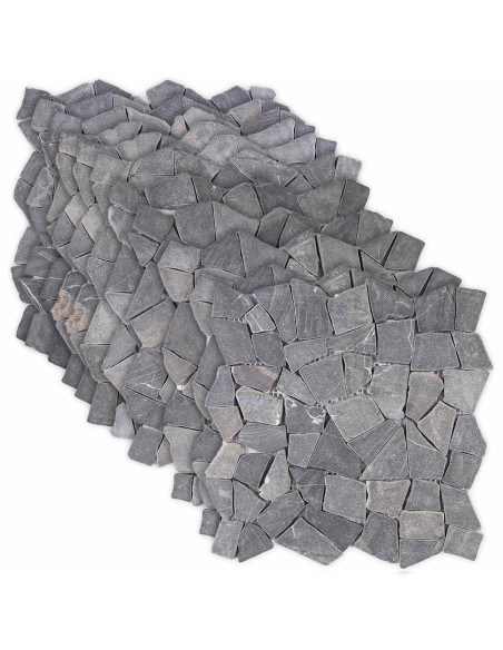 Piastrelle Mosaico Grigio Scuro 30 x 30 cm Marmo