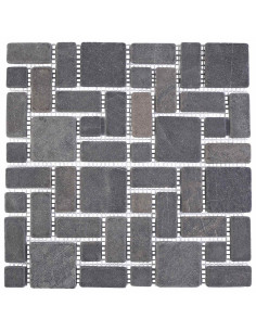 Piastrelle Mosaico Grigio 30 x 30 cm Marmo 2