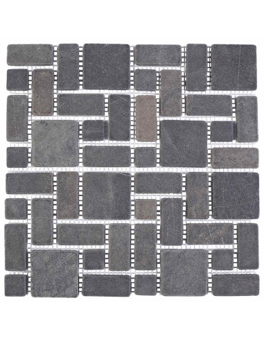 Piastrelle Mosaico Grigio 30 x 30 cm Marmo
