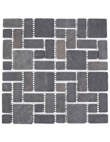 Piastrelle Mosaico Grigio 30 x 30 cm Marmo