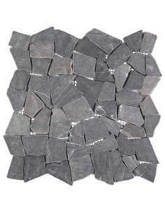 Piastrelle Mosaico Grigio Scuro 30 x 30 cm Marmo 2