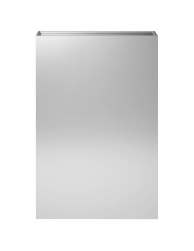 Vaso da giardino Argento 40 x 20 x 75 cm Acciaio zincato