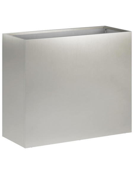 Vaso da giardino 2 pz Argento 50 x 20 x 40 cm Acciaio Inox