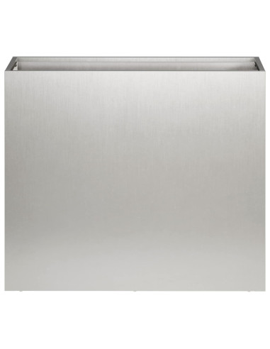 Vaso da giardino 2 pz Argento 50 x 20 x 40 cm Acciaio Inox