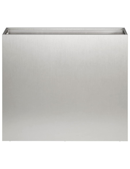 Vaso da giardino 2 pz Argento 50 x 20 x 40 cm Acciaio Inox