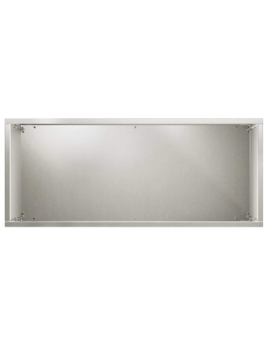 Vaso da giardino 2 pz Argento 50 x 20 x 40 cm Acciaio Inox