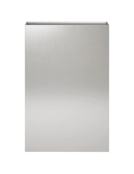Vaso da giardino 2 pz Argento 40 x 20 x 75 cm Acciaio Inox