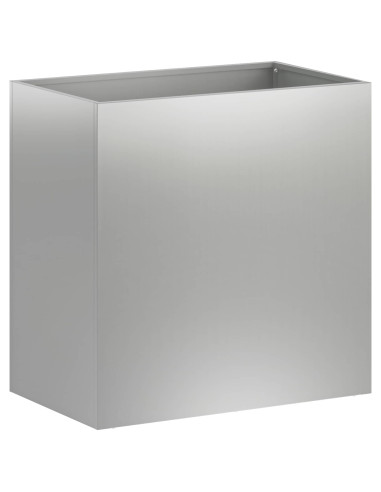 Vaso da giardino 2 pz Argento 50 x 30 x 50 cm Acciaio zincato