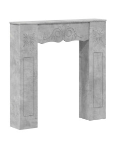 Cornice per camino Grigio Cemento 102 x 20 x 102 cm 2