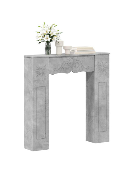 Cornice per camino Grigio Cemento 102 x 20 x 102 cm