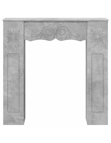 Cornice per camino Grigio Cemento 102 x 20 x 102 cm