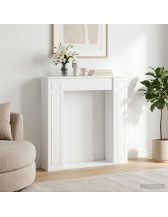 Cornice per camino Bianco 100 x 20 x 100 cm