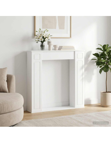 Cornice per camino Bianco 100 x 20 x 100 cm