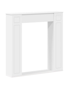 Cornice per camino Bianco 100 x 20 x 100 cm 2