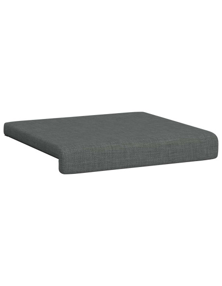 Cuscino per panchina 2 pz Tessuto Grigio Scuro Profondità 35 cm