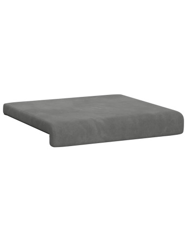 Cuscino per panchina 2 pz Velluto Grigio Scuro Profondità 35 cm