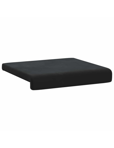 Cuscino per panchina 2 pz Velluto Nero Profondità 35 cm