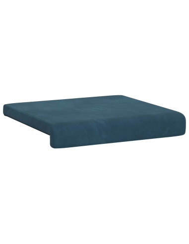 Cuscino per panchina 2 pz Velluto Blu Profondità 35 cm