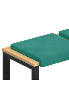 Cuscino per panchina 2 pz Velluto Turchese Profondità 35 cm 2