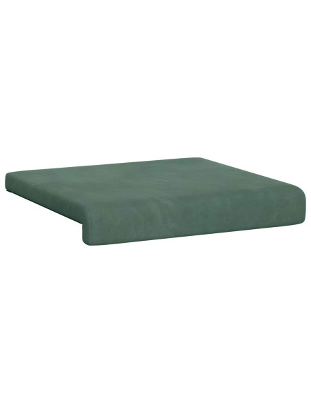 Cuscino per panchina 2 pz Velluto Verde Mare Profondità 35 cm