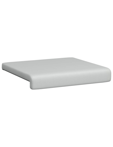 Cuscino per panchina 2 pz Velvet testurizzato Grigio Chiaro