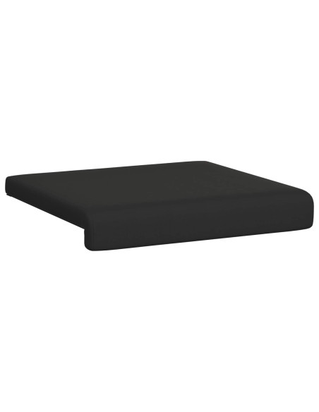 Cuscino per panchina 2 pz Velvet testurizzato Nero