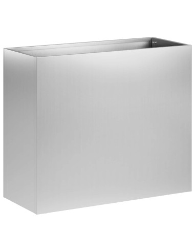 Vaso da giardino 2 pz Argento 50 x 20 x 40 cm Acciaio zincato