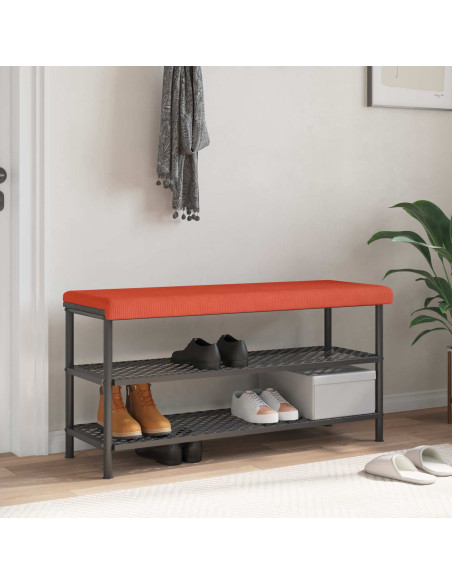 Cuscino per panchina corduroy Rosso Arancio Profondità 35 cm