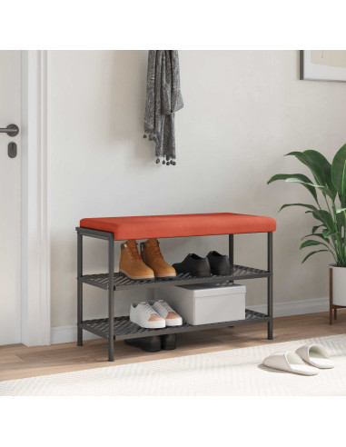 Cuscino per panchina corduroy Rosso Arancio Profondità 35 cm