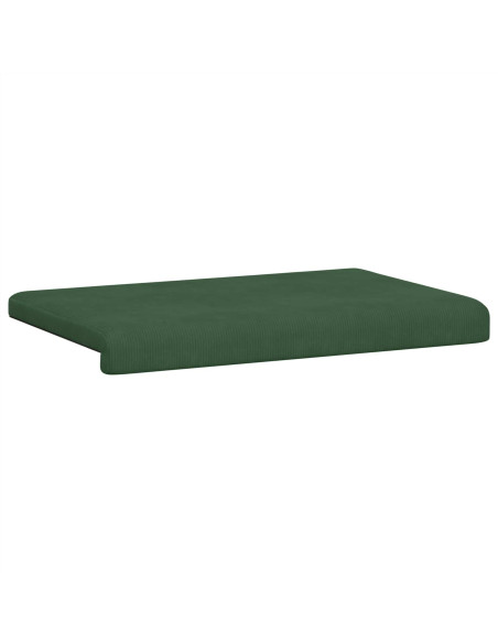 Cuscino per panchina corduroy Verde Scuro Profondità 35 cm