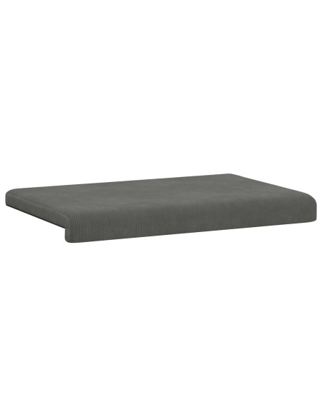 Cuscino per panchina corduroy Grigio Scuro Profondità 35 cm