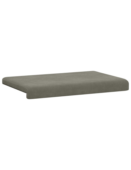 Cuscino per panchina corduroy Grigio Chiaro Profondità 35 cm