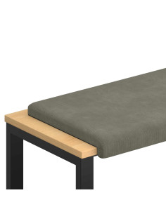 Cuscino per panchina corduroy Grigio Chiaro Profondità 35 cm 2