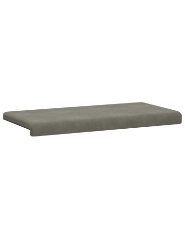 Cuscino per panchina corduroy Grigio Chiaro Profondità 35 cm