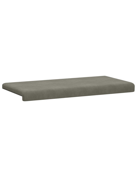 Cuscino per panchina corduroy Grigio Chiaro Profondità 35 cm